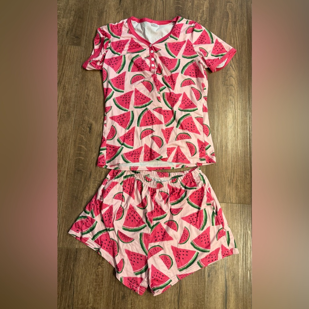 Super Soft Shirley & Stone Watermelon pjs medium